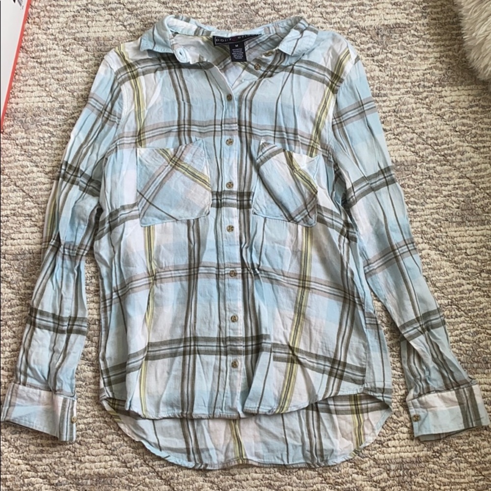 Button up plaid shirt